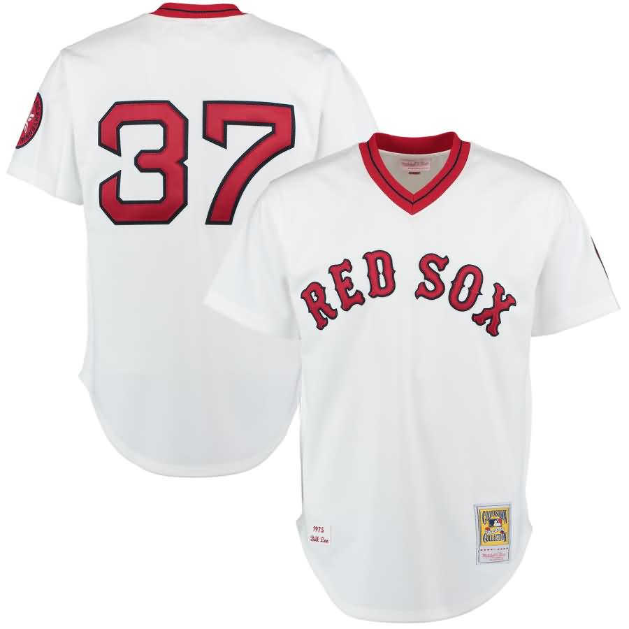 Bill Lee 1975 Boston Red Sox Mitchell & Ness Authentic Throwback Jersey - White