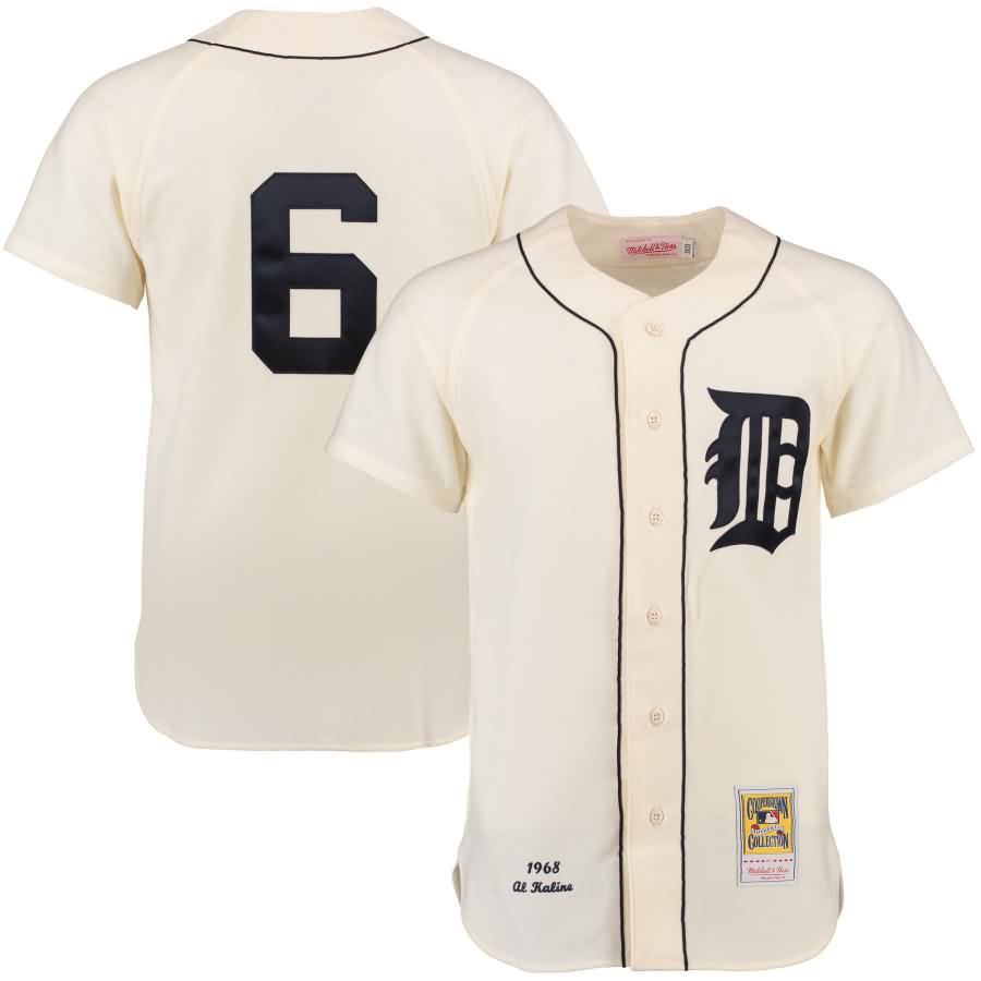 Al Kaline 1968 Detroit Tigers Mitchell & Ness Authentic Throwback Jersey - Cream