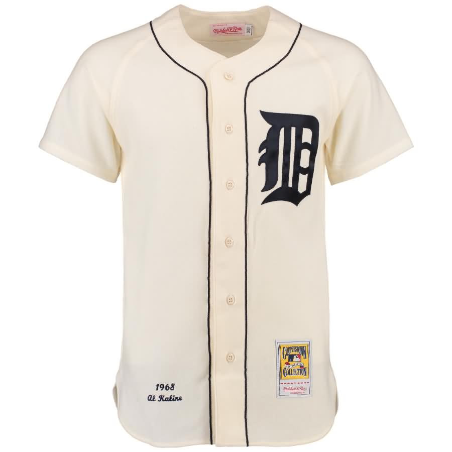 Al Kaline 1968 Detroit Tigers Mitchell & Ness Authentic Throwback Jersey - Cream