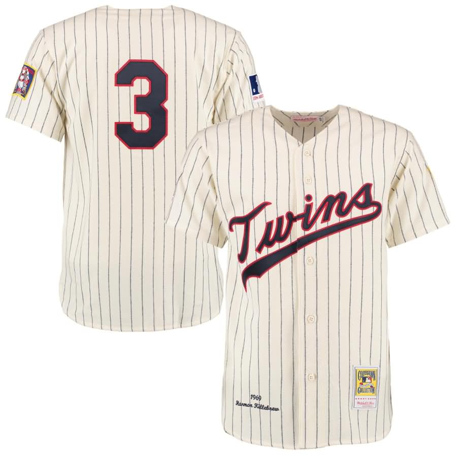 Harmon Killebrew 1969 Minnesota Twins Mitchell & Ness Authentic Throwback Jersey - Cream/Navy