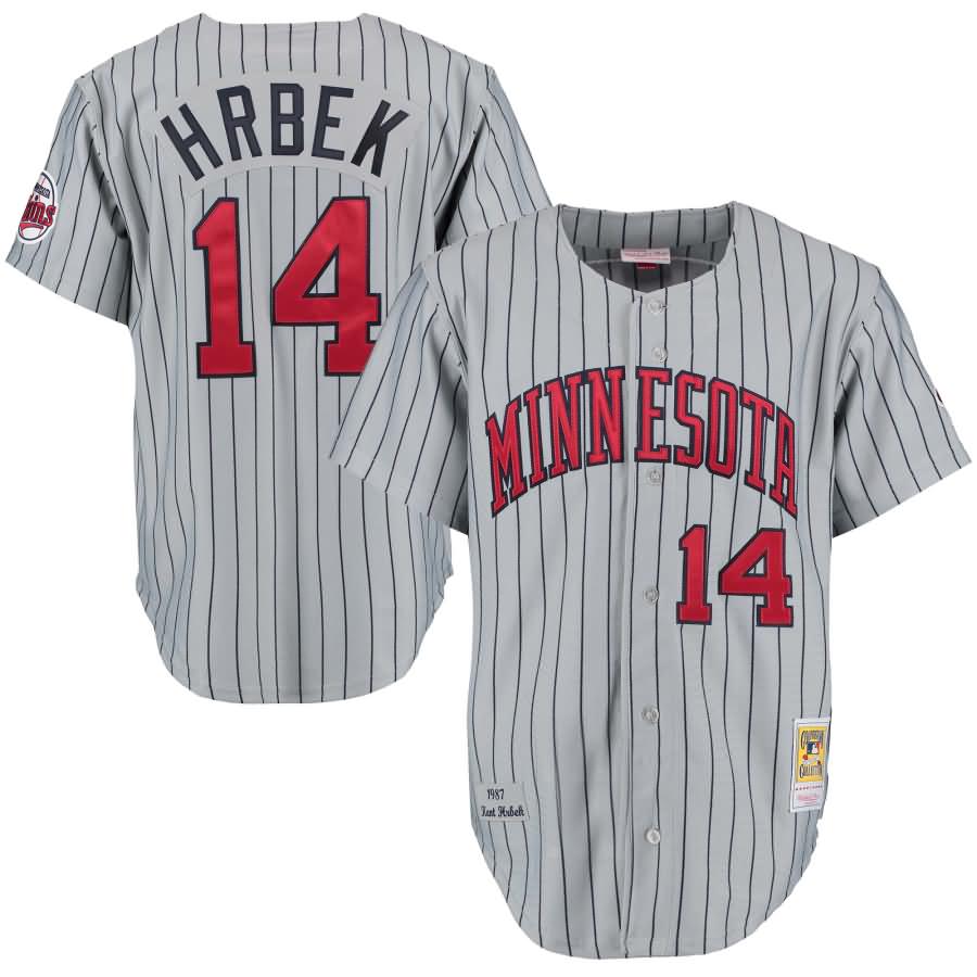 Kent Hrbek Minnesota Twins 1987 Mitchell & Ness Authentic Throwback Jersey - Gray