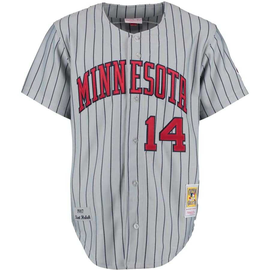 Kent Hrbek Minnesota Twins 1987 Mitchell & Ness Authentic Throwback Jersey - Gray