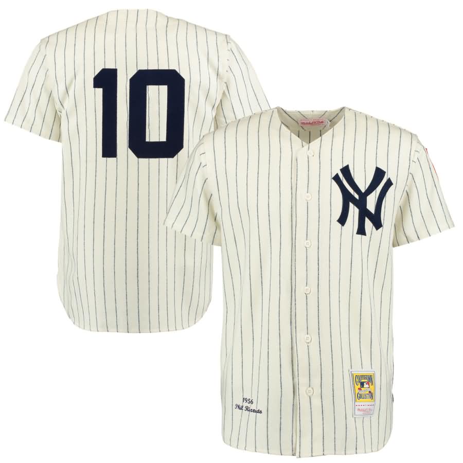 Phil Rizzuto New York Yankees Mitchell & Ness Throwback 1956 Authentic Jersey - Cream/Navy