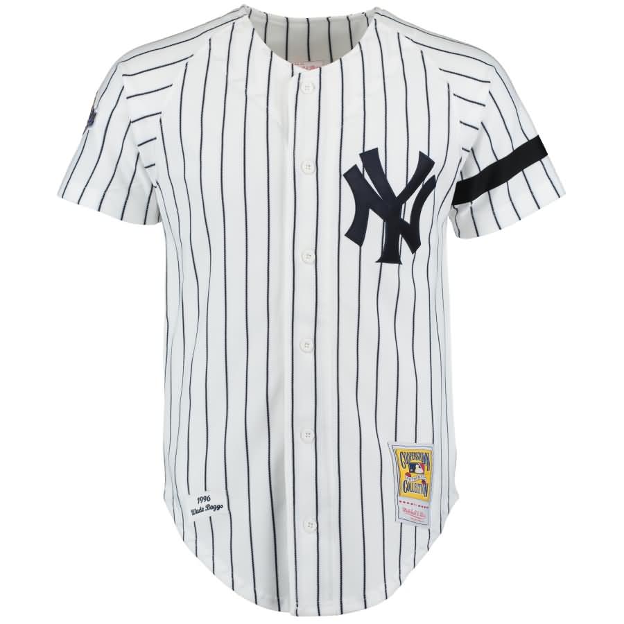 Wade Boggs New York Yankees Mitchell & Ness Throwback 1996 Authentic Jersey - White/Navy