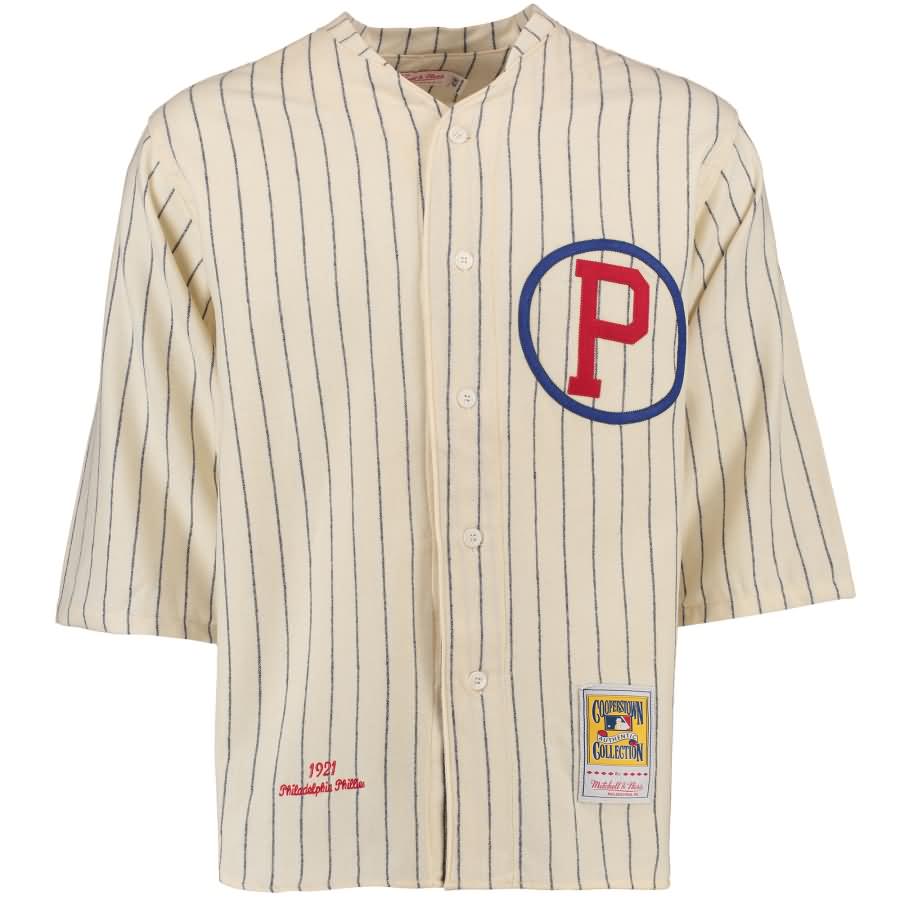 Philadelphia Phillies Mitchell & Ness 1921 Authentic Throwback Jersey - Cream