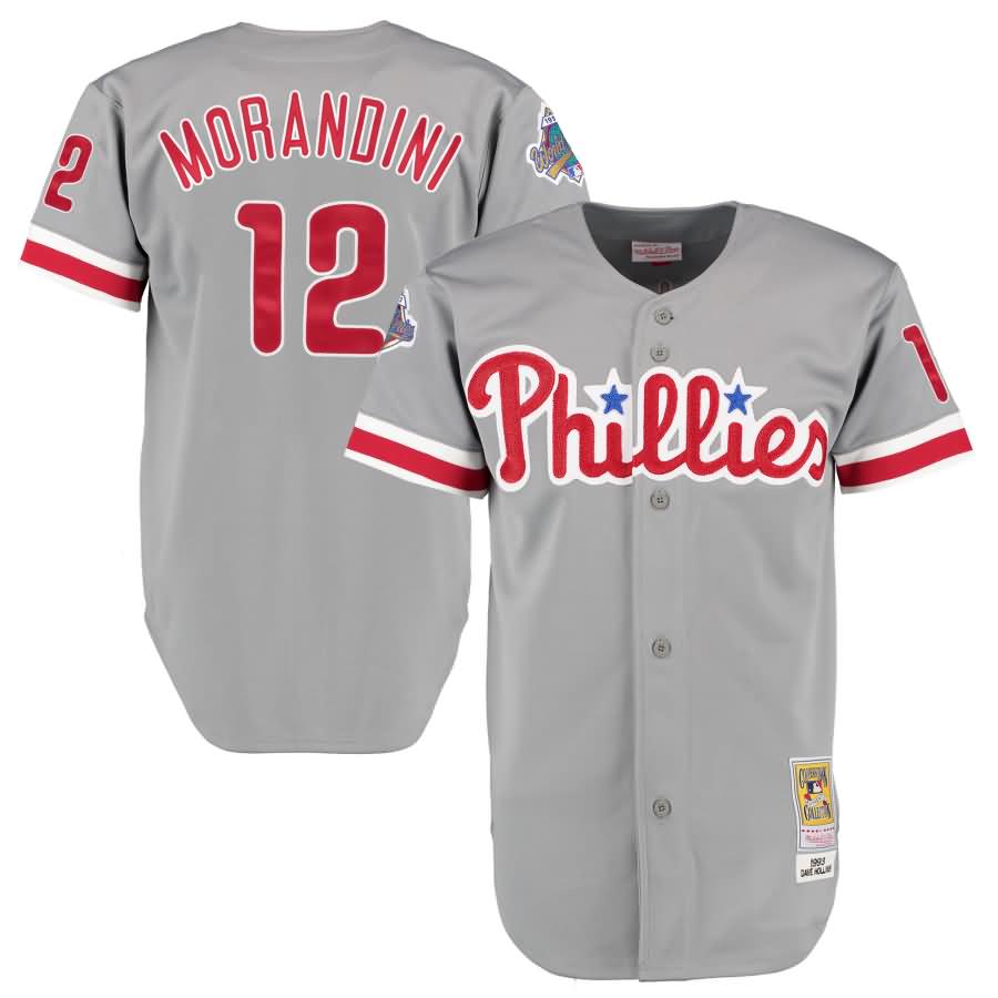 Mickey Morandini 1993 Philadelphia Phillies Mitchell & Ness Authentic Throwback Jersey - Gray