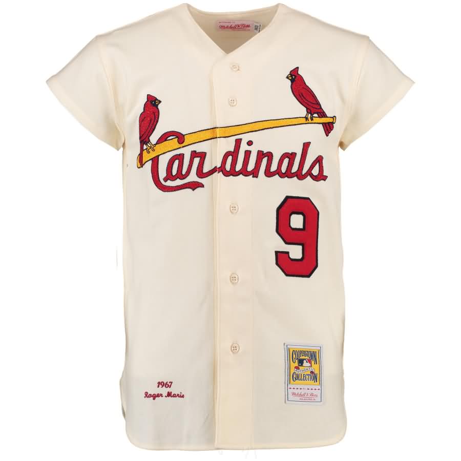 Roger Maris 1967 St. Louis Cardinals Mitchell & Ness Authentic Throwback Jersey - Cream