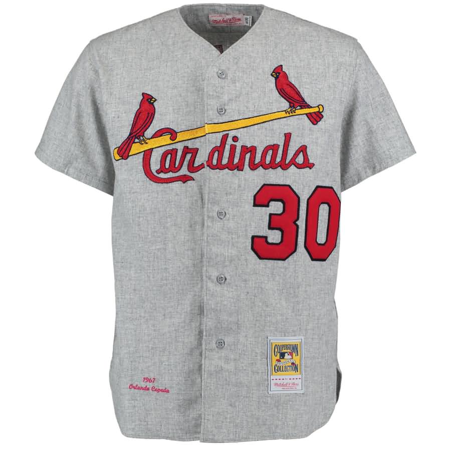 Orlando Cepeda 1967 St. Louis Cardinals Mitchell & Ness Authentic Throwback Jersey - Gray