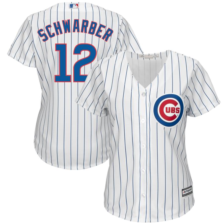 Chicago Cubs Kyle Schwarber Majestic Women's Cool Base Player Jersey - White