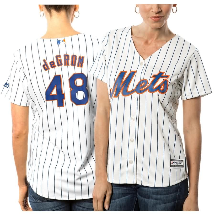 Jacob deGrom New York Mets Majestic Women's Cool Base Player Jersey - White