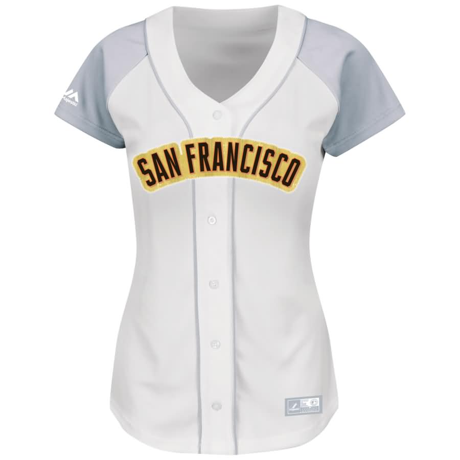 San Francisco Giants Majestic Women's Fashion Replica Jersey - White