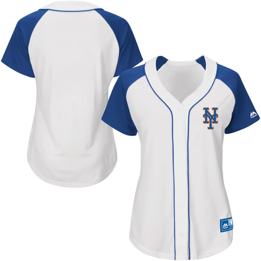 New York Mets Majestic Women's Fashion Replica Jersey - White