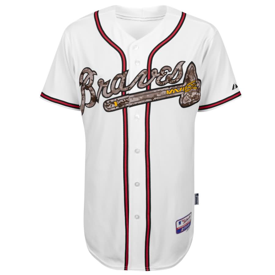 Freddie Freeman Atlanta Braves Majestic Fashion USMC Player Authentic Jersey - White