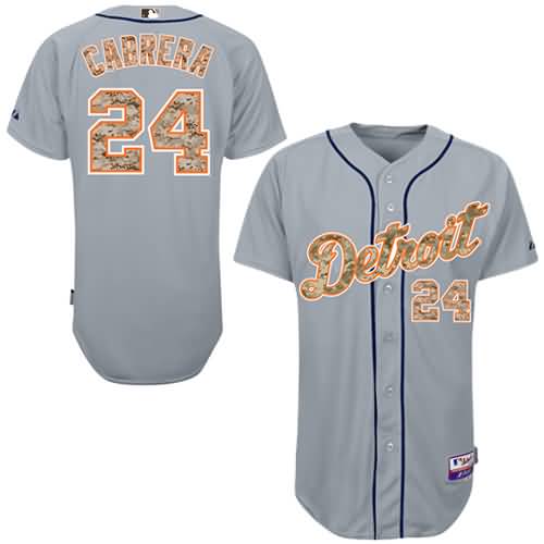 Miguel Cabrera Detroit Tigers Majestic USMC Player Authentic Jersey - Gray