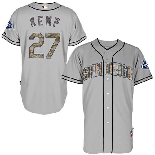 Matt Kemp San Diego Padres Majestic USMC Player Authentic Jersey - Gray