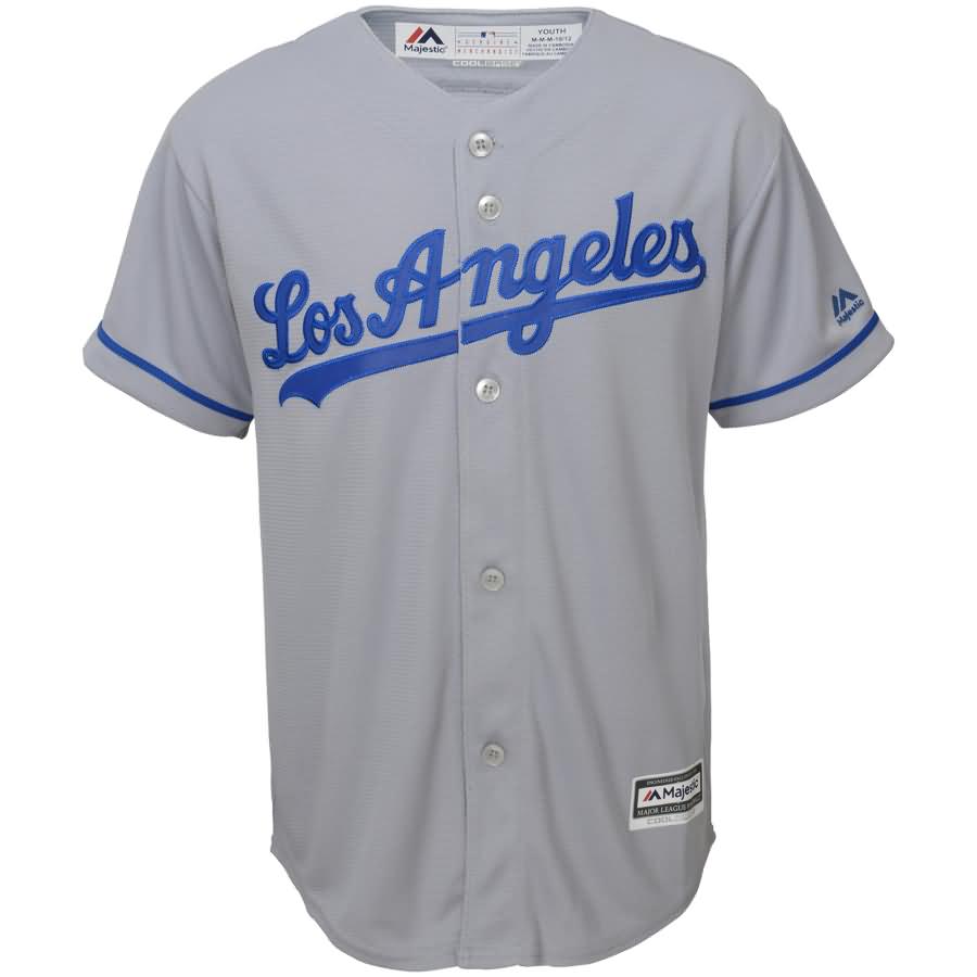 Los Angeles Dodgers Majestic Road Youth Official Cool Base Team Jersey - Gray