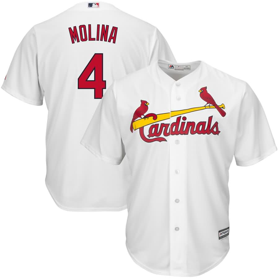 Yadier Molina Majestic Youth Official Cool Base Player Jersey - White