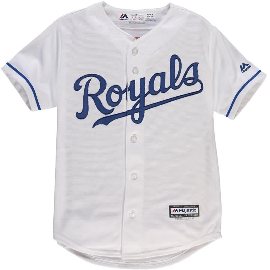 Salvador Perez Majestic Youth Official Cool Base Player Jersey - White