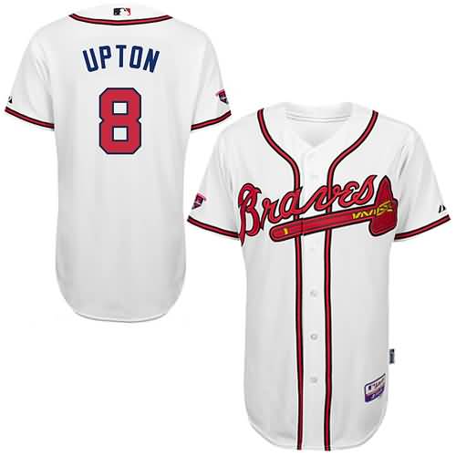 Justin Upton Atlanta Braves Majestic Hank 6300 Player Authentic Jersey - White