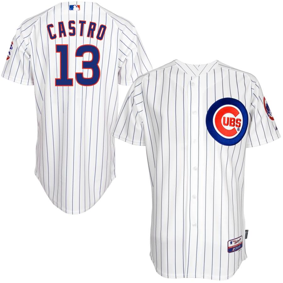 Starlin Castro Chicago Cubs Majestic Home 6300 Player Authentic Jersey - White