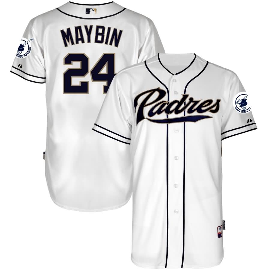 Cameron Maybin San Diego Padres Majestic Home 6300 Player Authentic Jersey - White