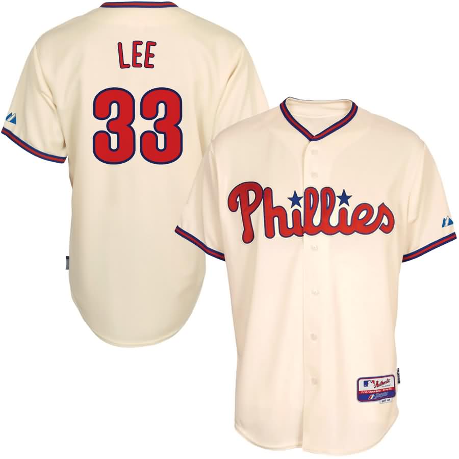 Cliff Lee Philadelphia Phillies Majestic Alternate 6300 Player Authentic Jersey - Tan