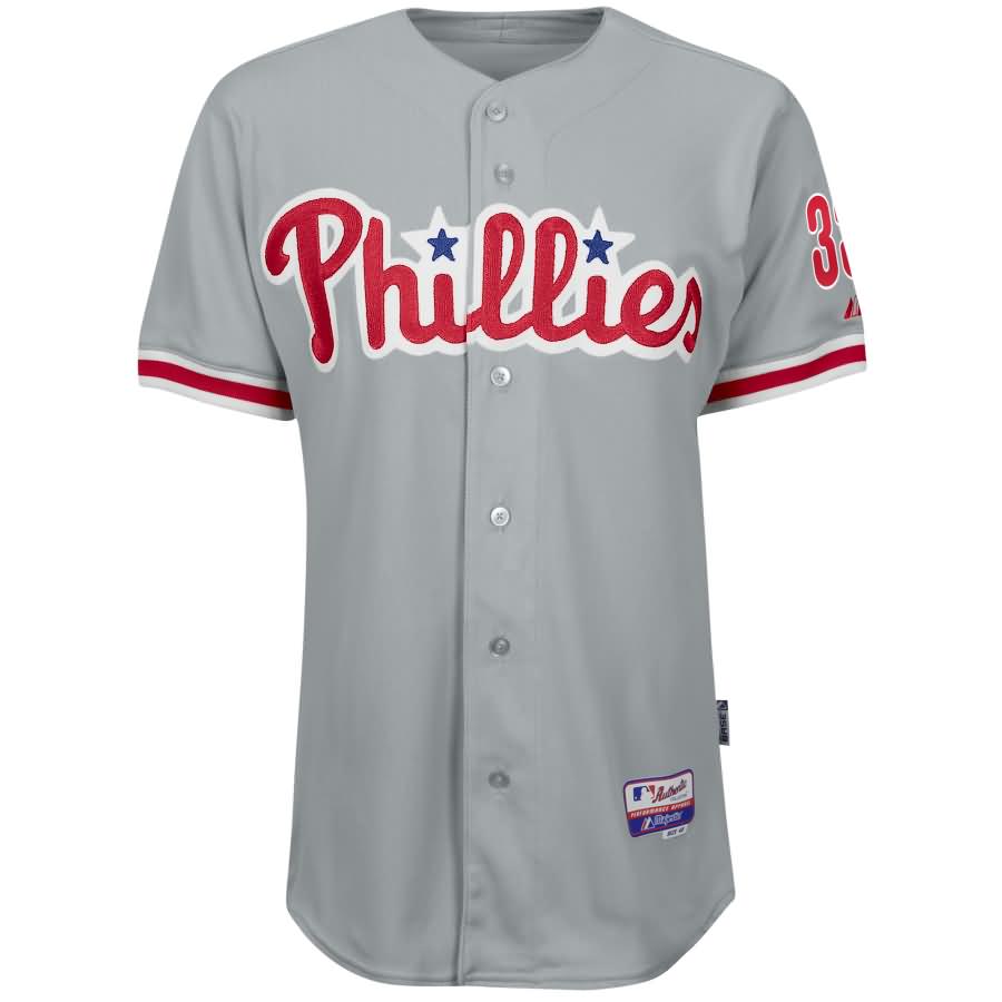 Cliff Lee Philadelphia Phillies Majestic Road 6300 Player Authentic - Gray