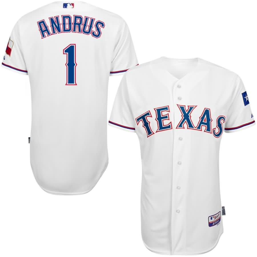 Elvis Andrus Texas Rangers Majestic Home 6300 Player Authentic Jersey - White