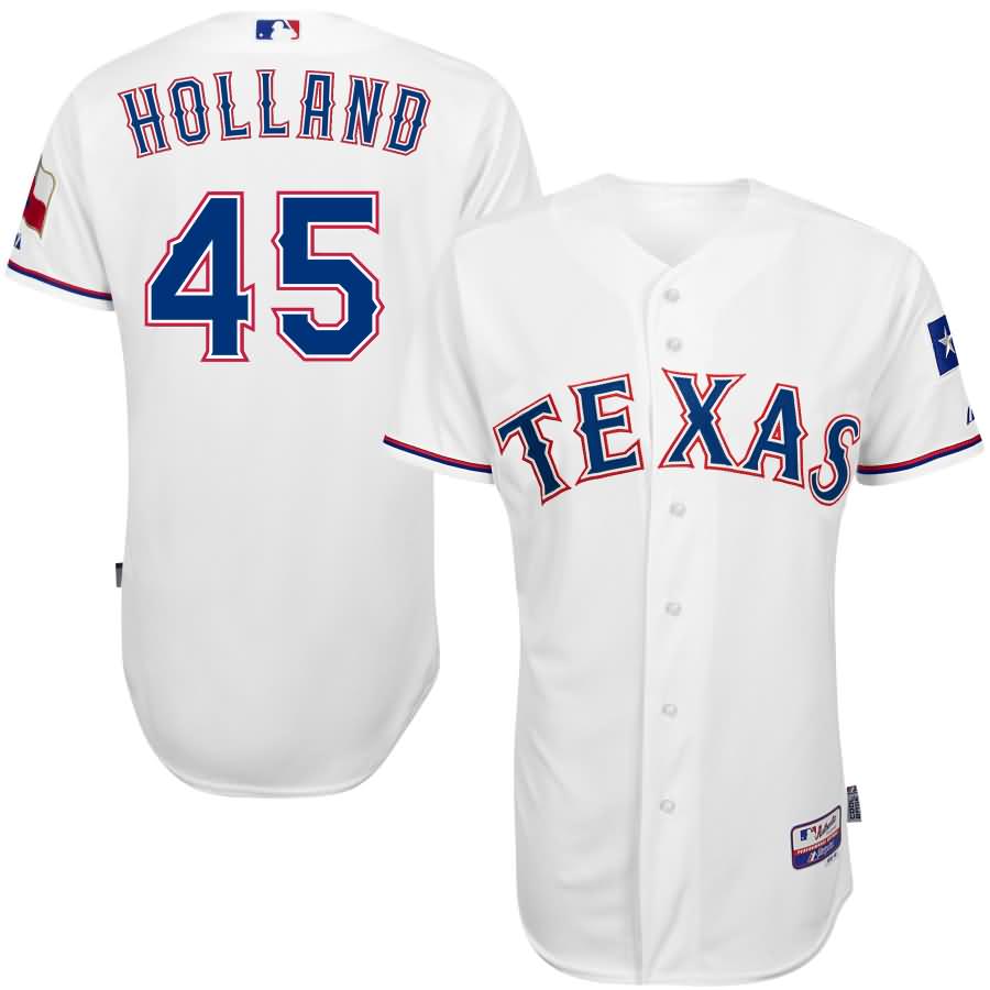 Derek Holland Texas Rangers Majestic Home 6300 Player Authentic Jersey - White