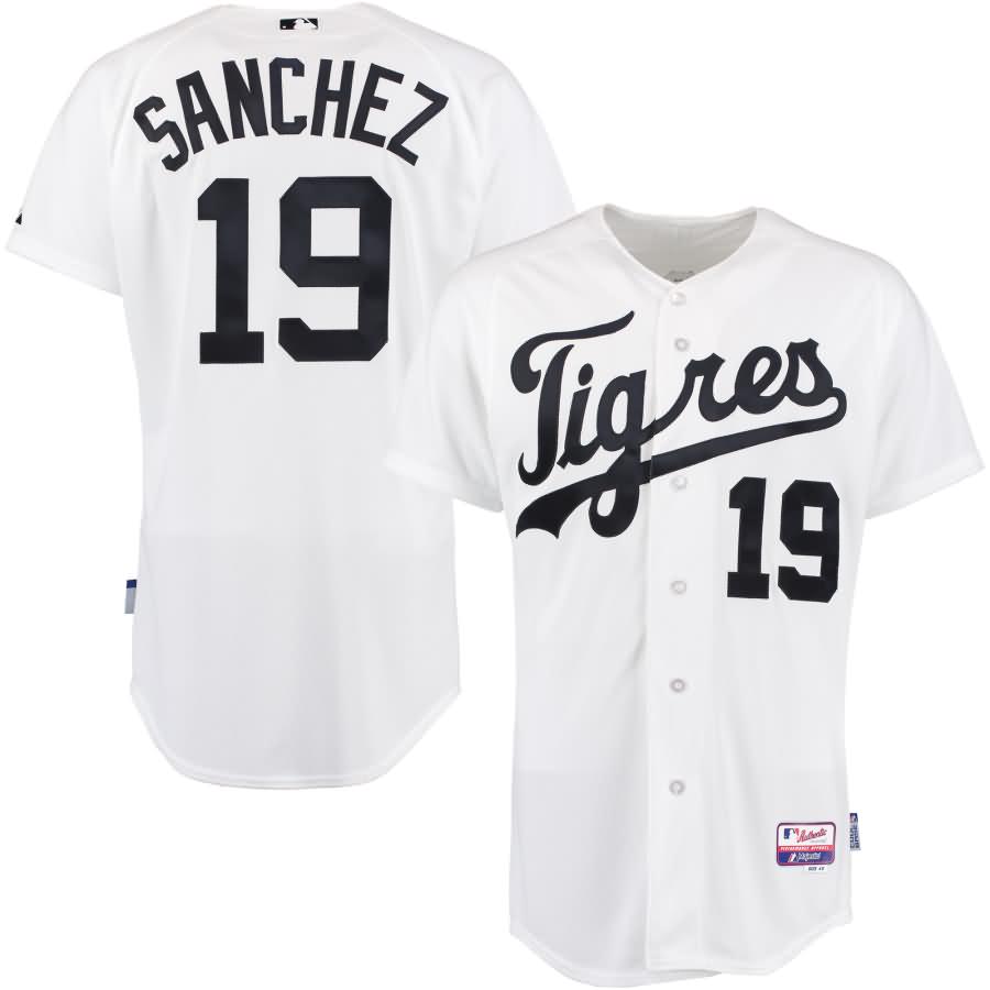 Anibal Sanchez Detroit Tigers Majestic Spanish 6300 Player Authentic Cool Base Jersey - White