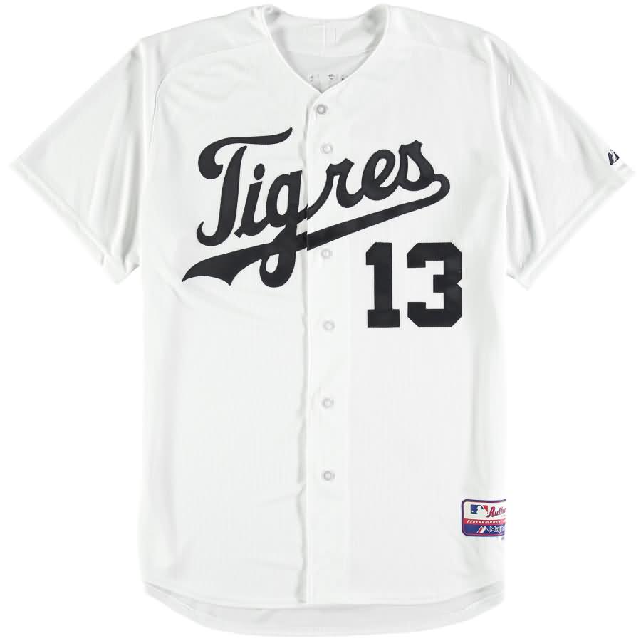 Alex Avila Detroit Tigers Majestic Spanish 6300 Player Authentic Cool Base Jersey - Fashion White