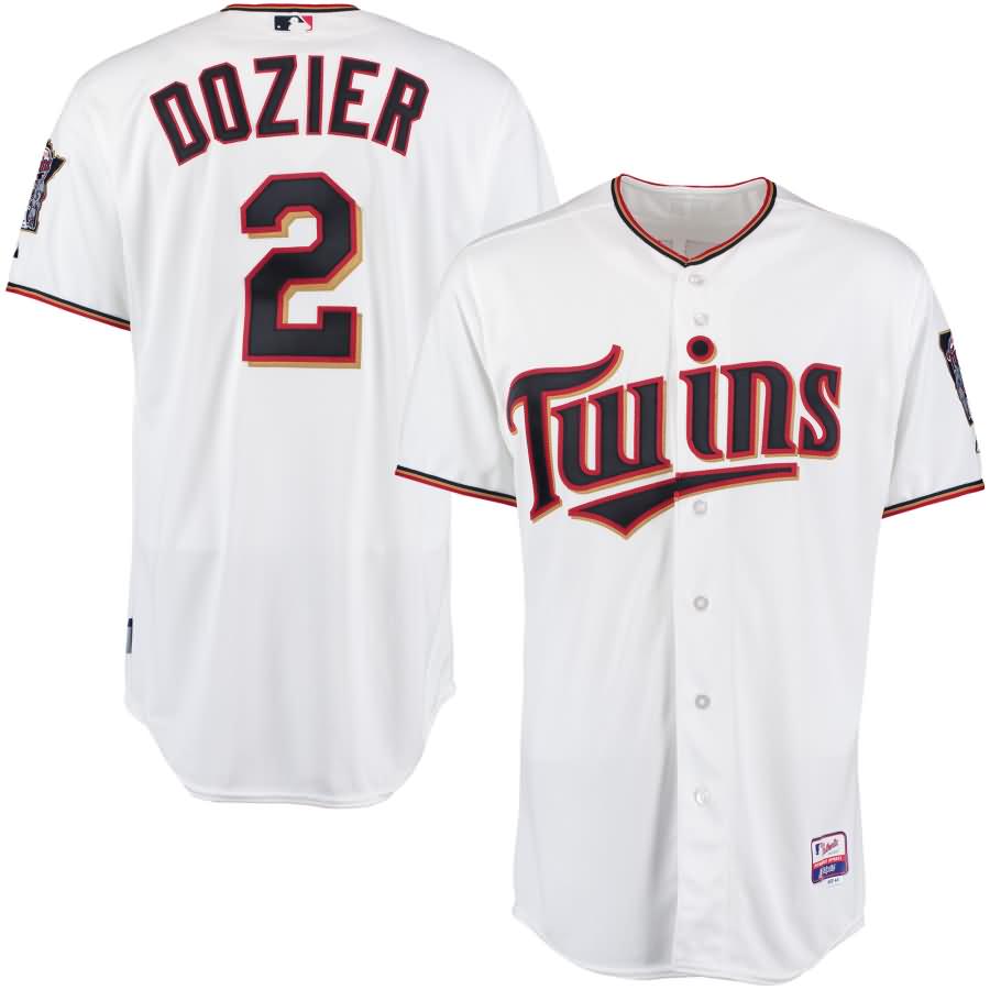 Brian Dozier Minnesota Twins Majestic Home 6300 Player Authentic Cool Base Jersey - Home White