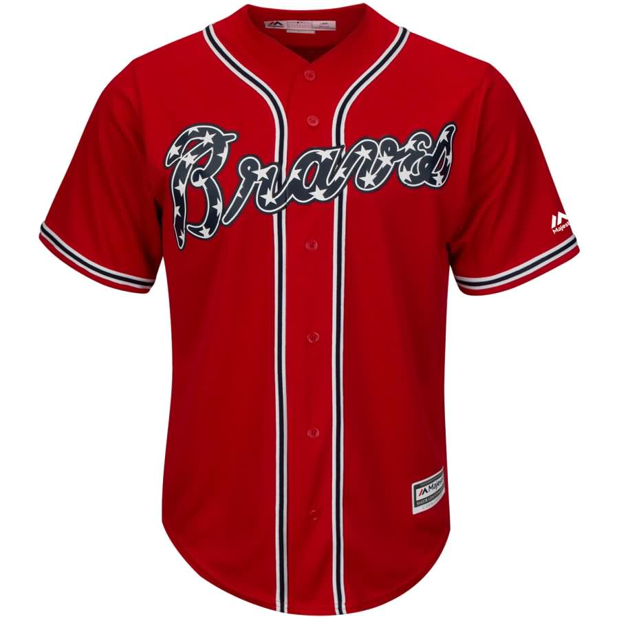 Ronald Acuna Jr. Atlanta Braves Majestic Alternate Official Cool Base Player Jersey - Scarlet