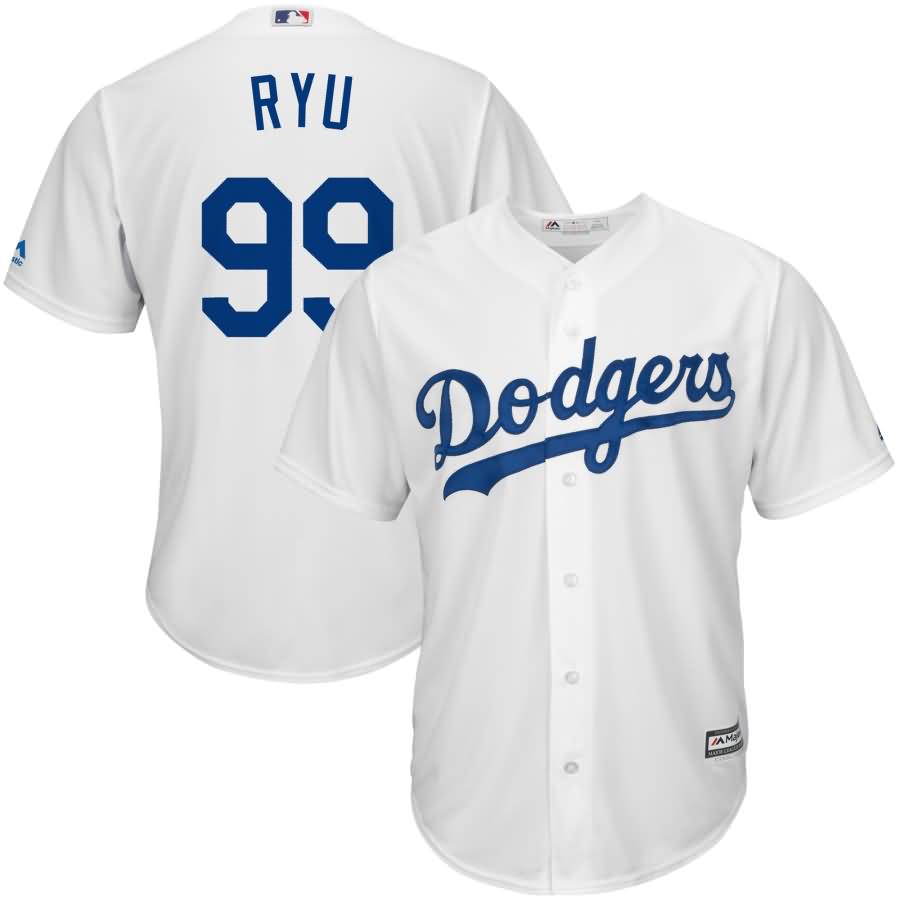 Hyun-Jin Ryu Los Angeles Dodgers Majestic Home Official Cool Base Player Replica Jersey - White