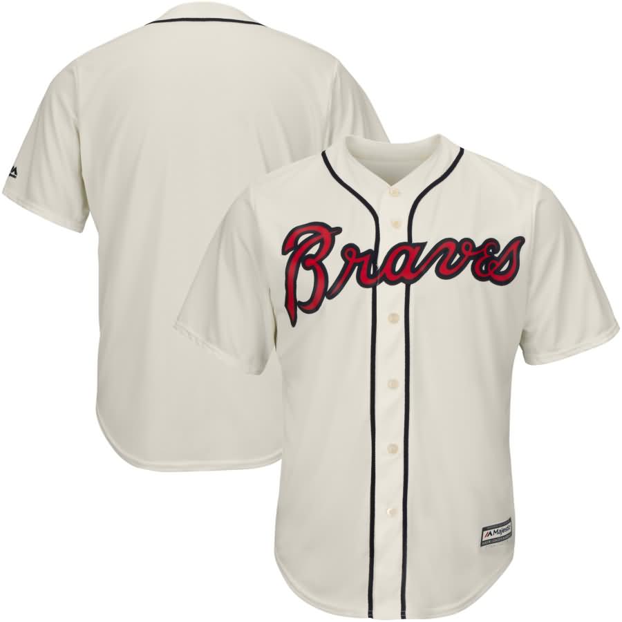 Atlanta Braves Majestic Fashion Official Cool Base Jersey - Tan