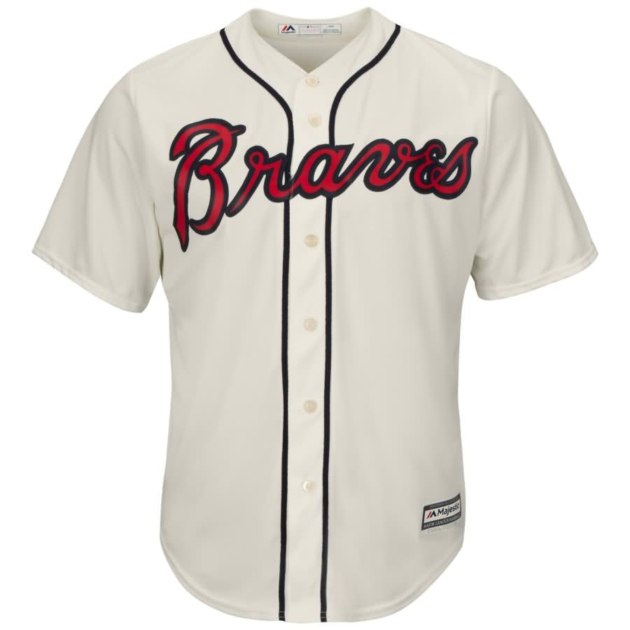 Atlanta Braves Majestic Fashion Official Cool Base Jersey - Tan