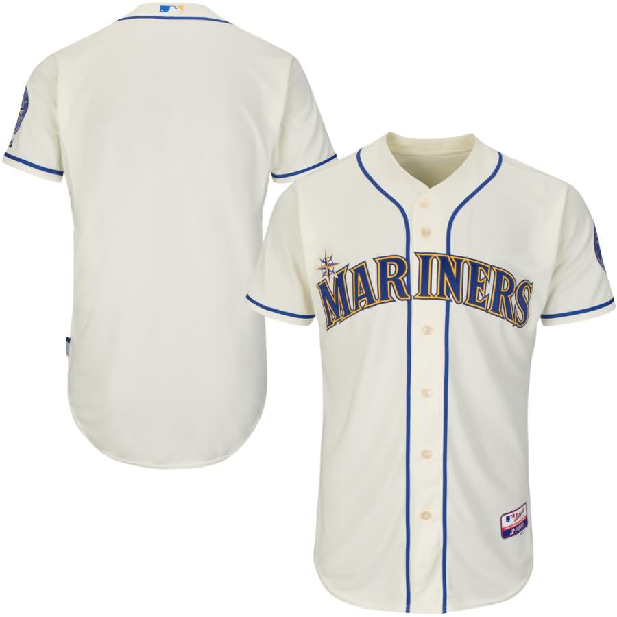 Seattle Mariners Majestic Team Authentic Jersey - Cream