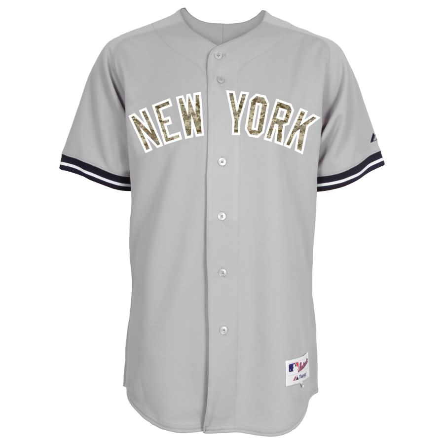 New York Yankees Majestic USMC Team Jersey - Gray