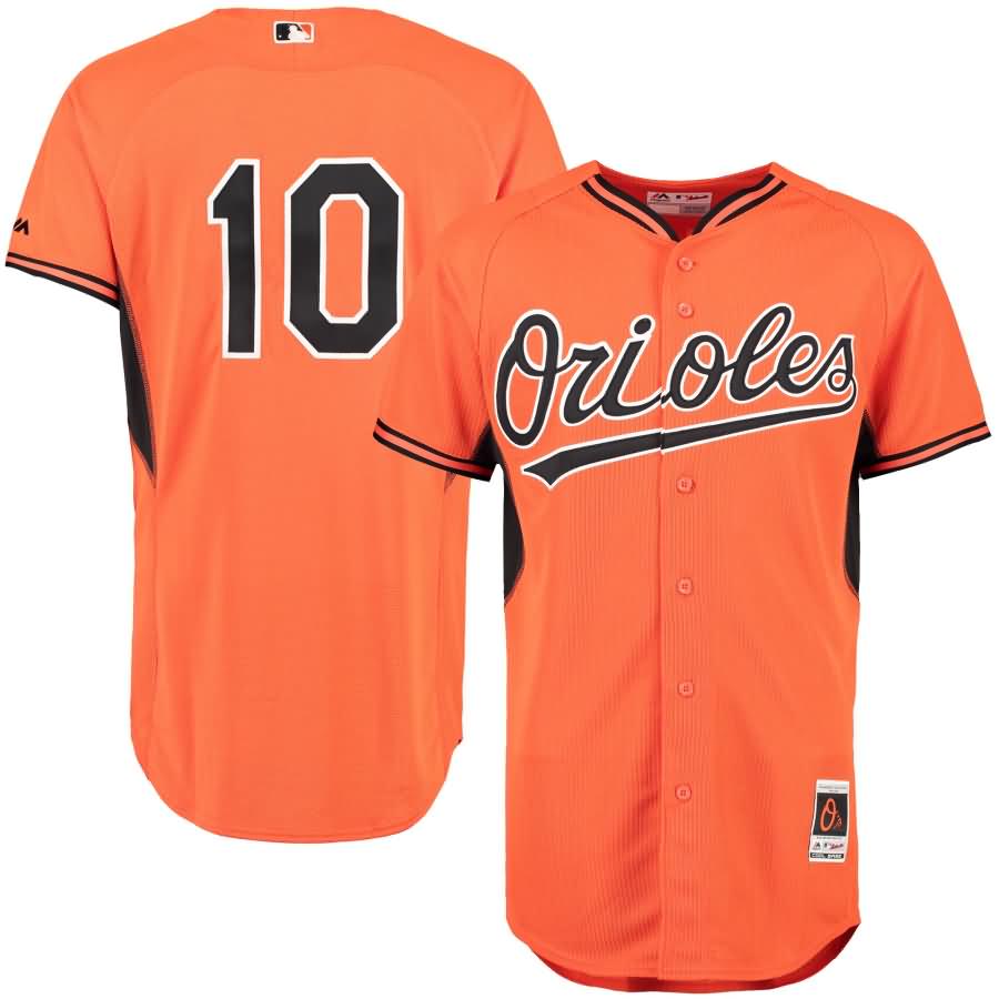 Adam Jones Baltimore Orioles Majestic 2014 On-Field BP Cool Base Performance Jersey - Orange