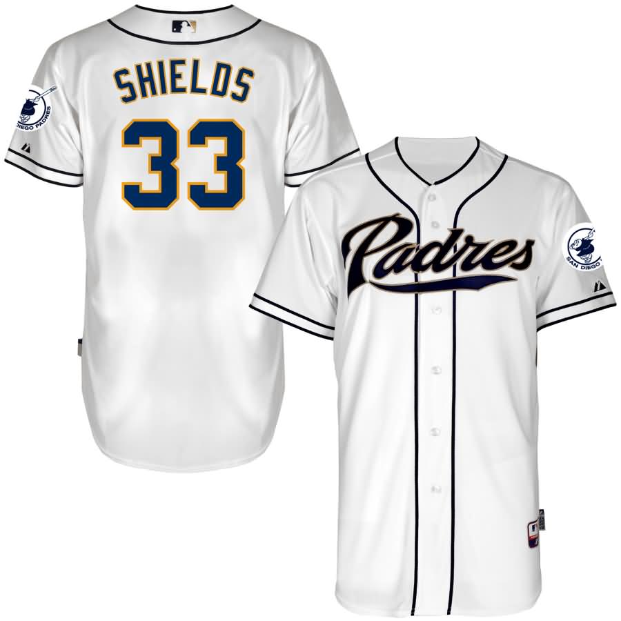 James Shields San Diego Padres Majestic 6300 Player Authentic Jersey - White