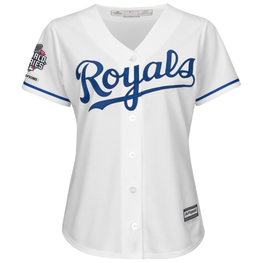 Alex Gordon Kansas City Royals Majestic Women's 2015 World Series Champions Cool Base Player Jersey - White