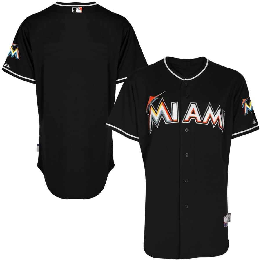 Miami Marlins Majestic Alternate Authentic Cool Base Team Jersey - Black