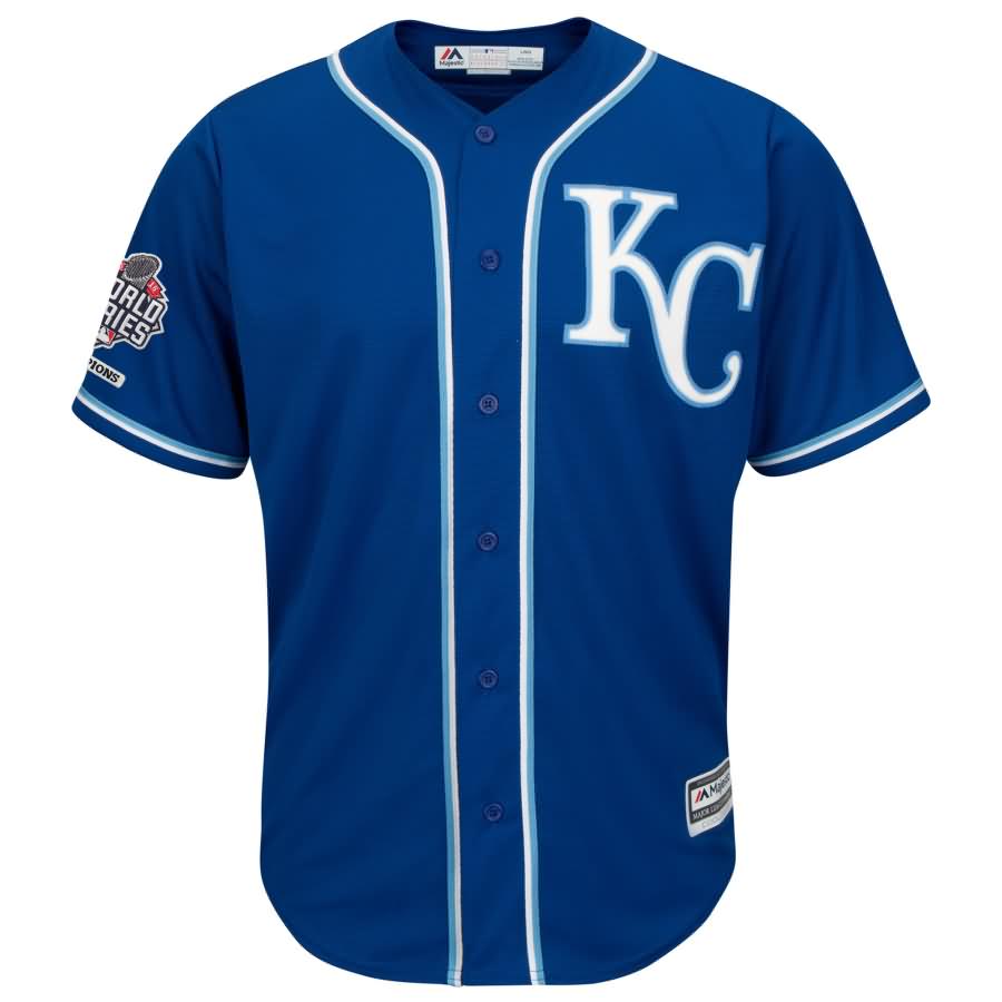 Kansas City Royals Majestic Replica Cool Base Jersey with World Series Patch - Royal