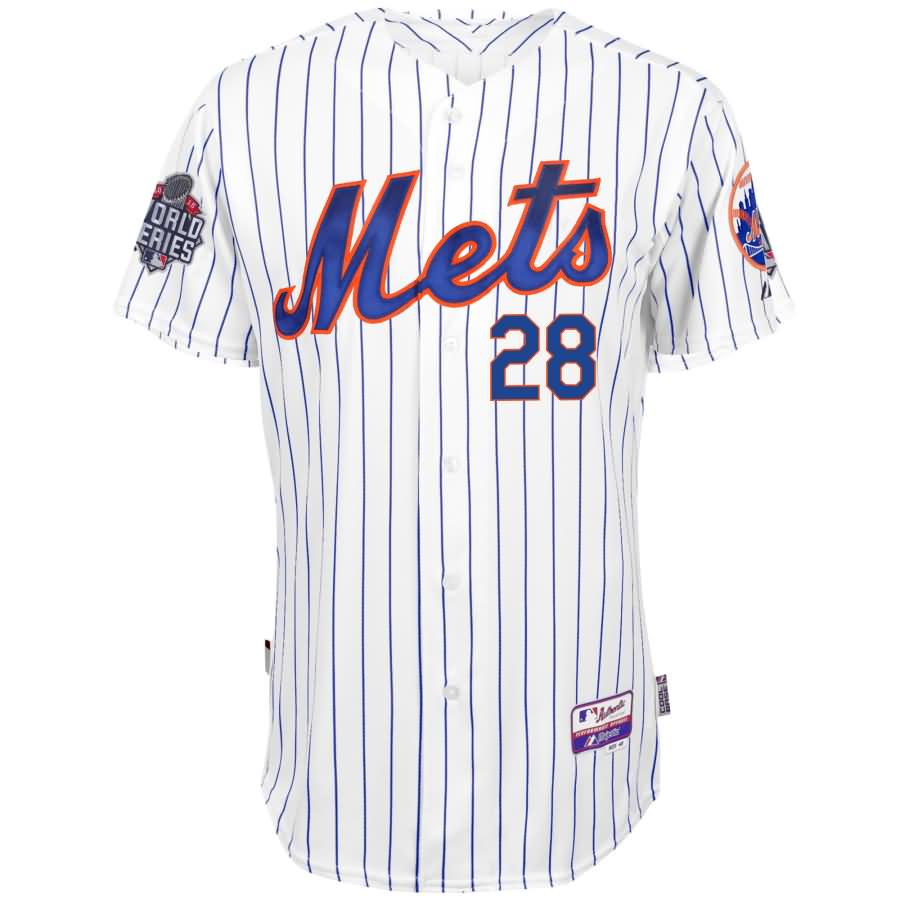 Daniel Murphy New York Mets Majestic Authentic Player Jersey with 2015 World Series Patch - White/Royal