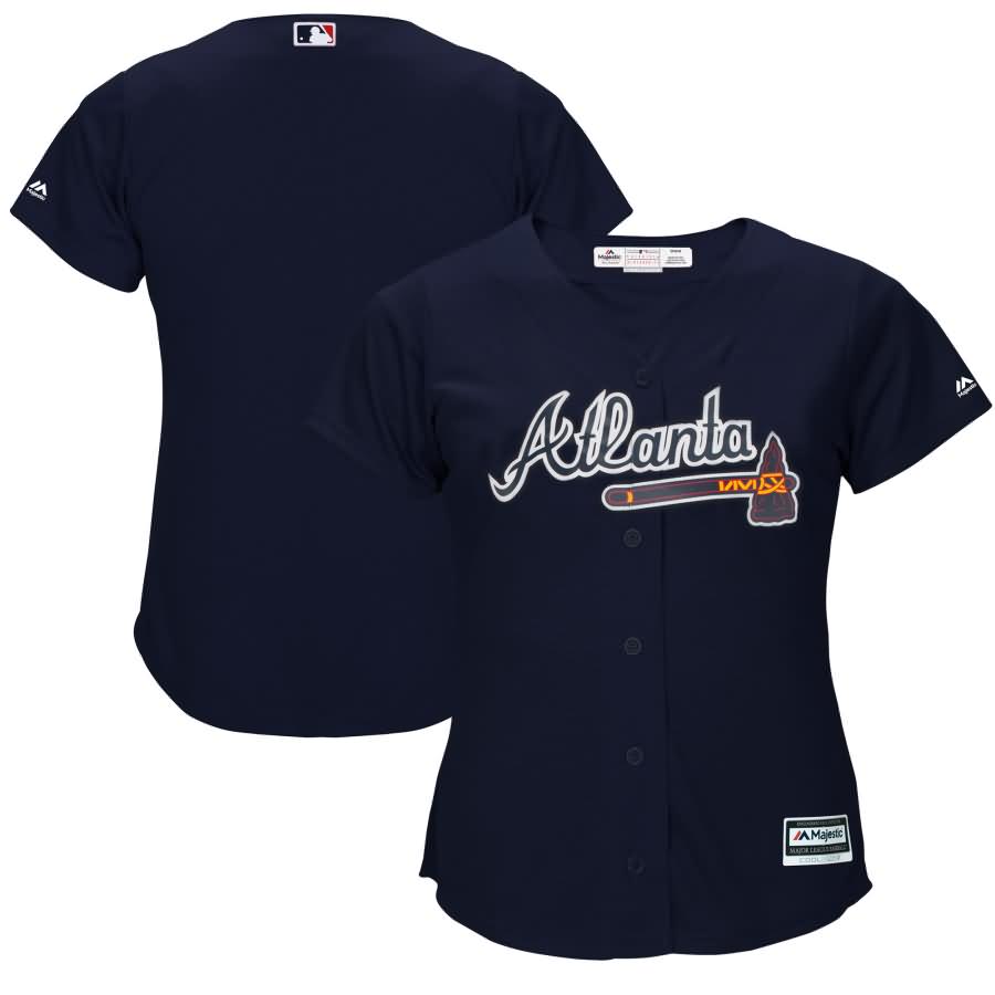 Atlanta Braves Majestic Women's Cool Base Jersey - Navy