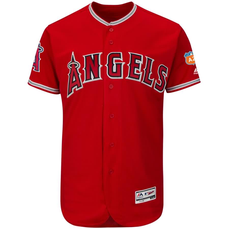 Los Angeles Angels Majestic Alternate 2016 Spring Training Flex Base Authentic Collection Team Jersey - Scarlet