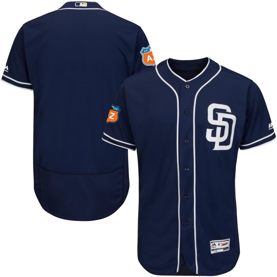 San Diego Padres Majestic Alternate 2016 Spring Training Flex Base Authentic Collection Team Jersey - Navy