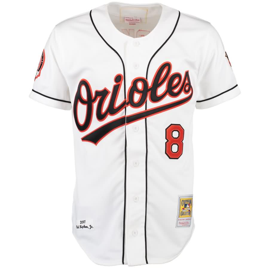 Cal Ripken Baltimore Orioles Mitchell & Ness Home Authentic Jersey - White