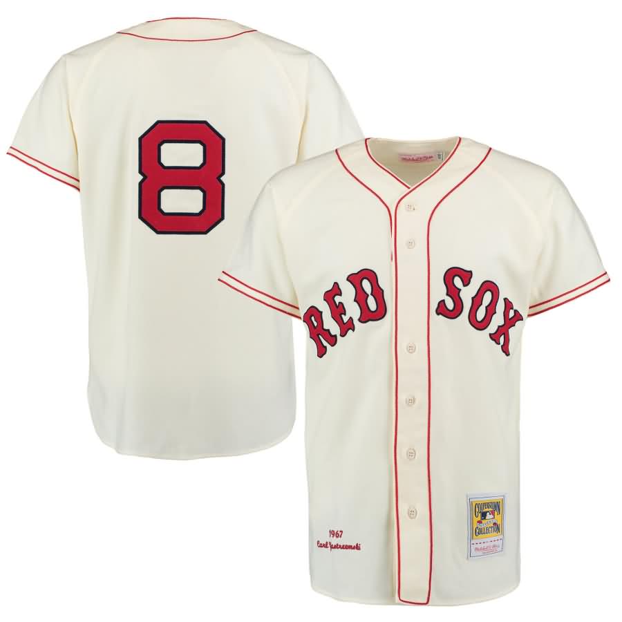 Carl Yastrzemski Boston Red Sox Mitchell & Ness Authentic Jersey - Cream