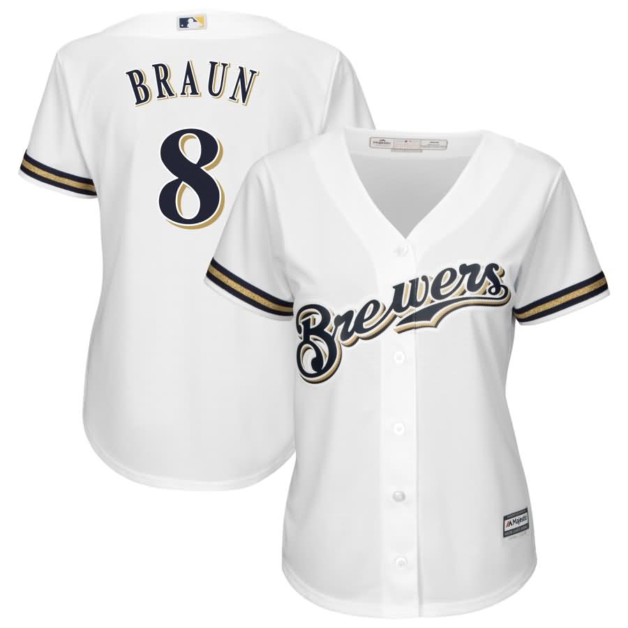 Ryan Braun Milwaukee Brewers Majestic Women's Alternate Cool Base Replica Player Jersey - White